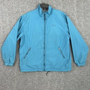 VTG LL Bean Three Season Jacket Women's Small Blue Teal Fleece Lined Made in USA